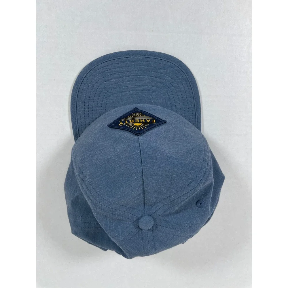 Faherty‎ Mens Baseball Cap Blue Sun Logo Adjustable Cotton Blend Beach Travel